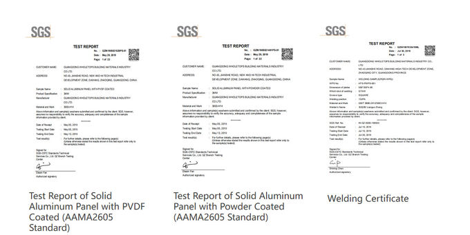 5,20 anos garantem o painel contínuo de alumínio exterior interior com GV 6 do CE