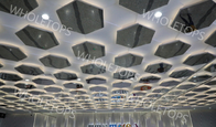 1100 decorativos sextavados painel de teto de alumínio para o shopping de luxe